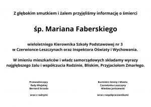 Żegnamy Mariana Faberskiego